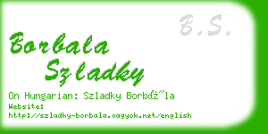 borbala szladky business card
